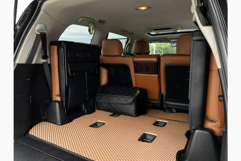 Toyota Land Cruiser 200 2007-2021 Trunk mat 2 pcs (EVA, 7 seats, brick) Image