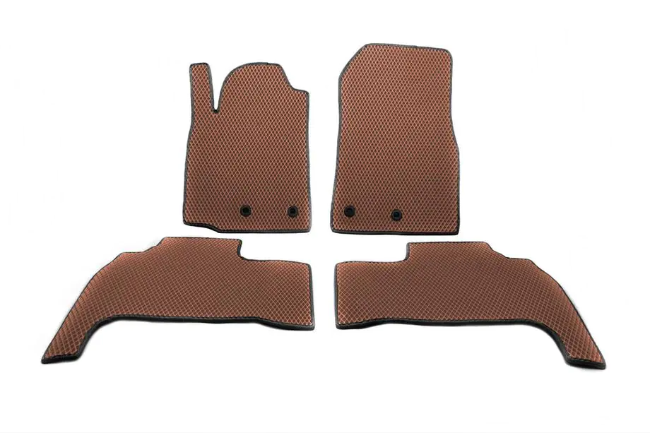 Lexus LX570/450d 2008-2022 Polyurethane Floor Mats (2012-2021, EVA, Brick Red) Image