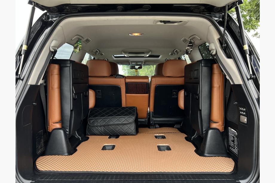 Lexus LX570/450d 2008-2022 Trunk mat 2 pcs (EVA, 7 seats, brick) Image