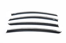Renault Fluence 2009-2016 Window Deflectors with Chrome (4 pcs, Niken Chrome) photo 2