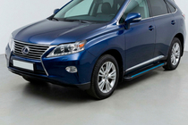 Lexus RX 2009-2015 Side Steps Maya Blue (2 pcs, Aluminum) photo 1