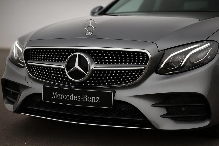 Mercedes E-class W213 2016-2023 Front Grille Diamond Silver (for Avantgarde/AMG-Line/E43 AMG/E53 AMG 2016-2020) Without camera mount Image