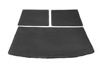 Audi Q7 2005-2015 Trunk mat 3-piece (EVA, Black) (7 seats) photo 5