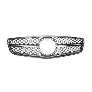 Front Grille AMG Silver Mercedes C-class W204 2007-2015 photo 2