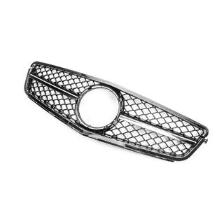 Front Grille AMG Silver Mercedes C-class W204 2007-2015 photo 3