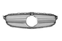 Mercedes C-class W205 2014-2021 Front Grille AMG Silver (for Avantgarde/AMG-Line/C43 AMG) 2014-2018, without camera photo 2