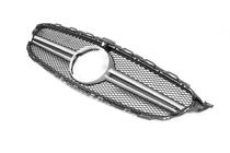 Mercedes C-class W205 2014-2021 Front Grille AMG Silver (for Avantgarde/AMG-Line/C43 AMG) 2014-2018, without camera photo 6