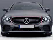 Mercedes C-class W205 2014-2021 Front Grille AMG Silver (for Avantgarde/AMG-Line/C43 AMG) 2014-2018, without camera photo 1