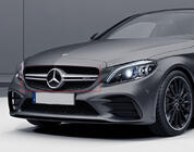 Mercedes C-class W205 2014-2021 Front Grille AMG Silver (for Avantgarde/AMG-Line/C43 AMG) 2014-2018, without camera photo 3