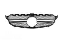 Mercedes C-class W205 2014-2021 Front Grille AMG Silver (for Avantgarde/AMG-Line/C43 AMG) 2014-2018, without camera photo 7