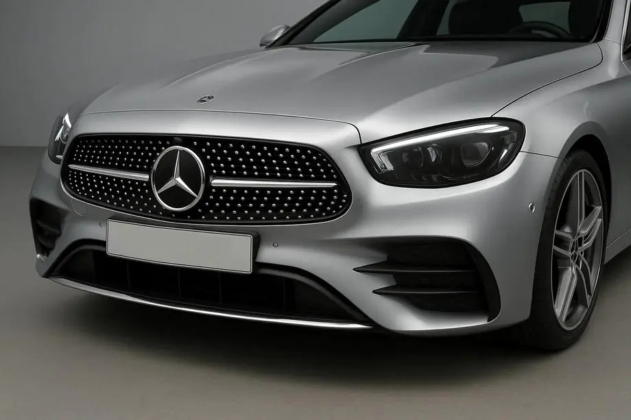 Mercedes E-class W213 2016-2023 Front Grille Diamond Silver (AMG Line, 2020+) Image