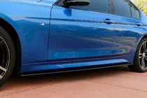 BMW 3 Series F30/F31 2012-2019 EuroCap Door Sill Covers (for M-Sport Side Skirts, Gloss Black) photo 1