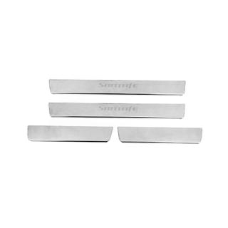 Door Sill Covers Carmos V2 (4 pcs, Stainless Steel) Hyundai Santa Fe 2 2006-2012 photo 1
