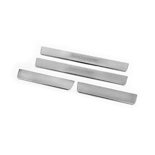 Door Sill Covers Carmos V2 (4 pcs, Stainless Steel) Hyundai Santa Fe 2 2006-2012 photo 2