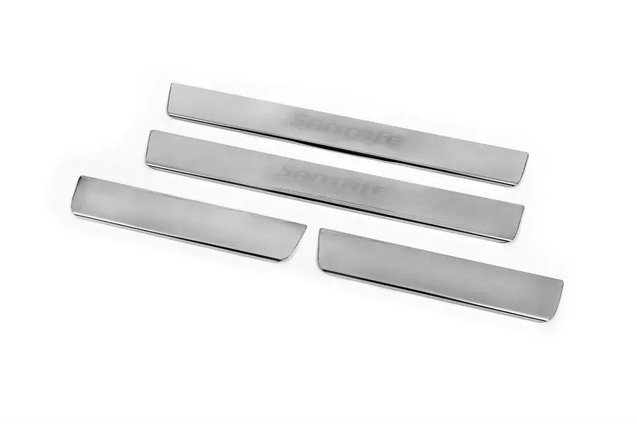 Hyundai Santa Fe 2 2006-2012 Door Sill Covers Carmos V2 (4 pcs, Stainless Steel) Photo 2