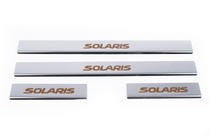 Hyundai Accent 2011-2017 Door Sill Protectors Carmos Solaris V1 (4 pcs, Stainless Steel) photo 2