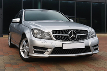 Mercedes C-class W204 2007-2015 Front Grille Diamond Silver photo 1