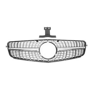 Front Grille Diamond Silver Mercedes C-class W204 2007-2015 photo 2