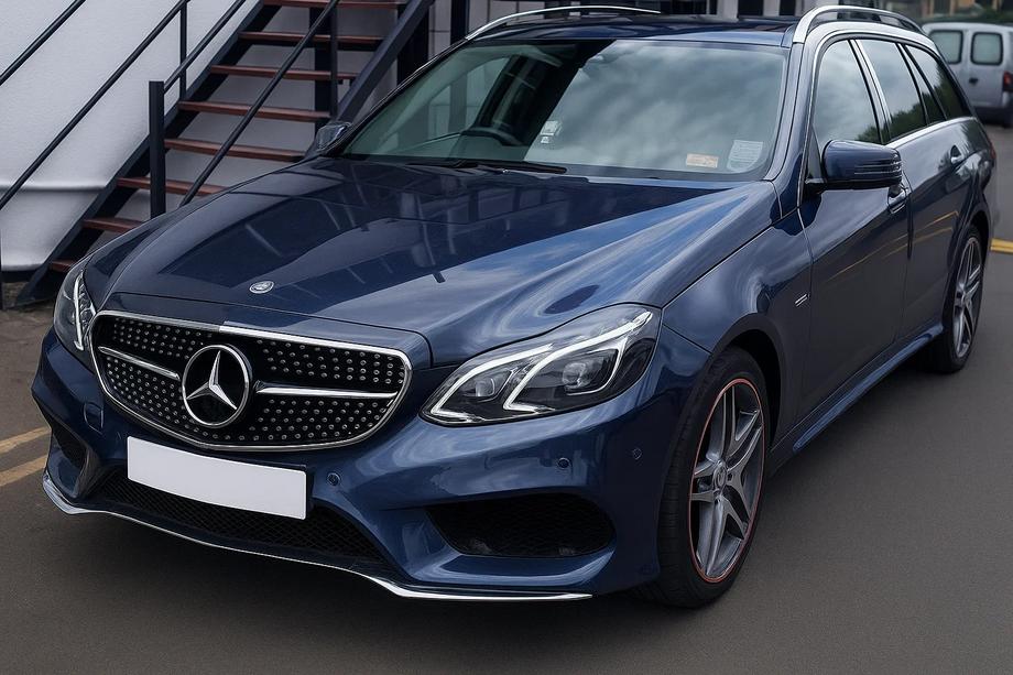 Mercedes E-class W212 2009-2016 Front Grille Diamond Silver (for Avantgarde and AMG-Line, 2013-2016) Photo 1