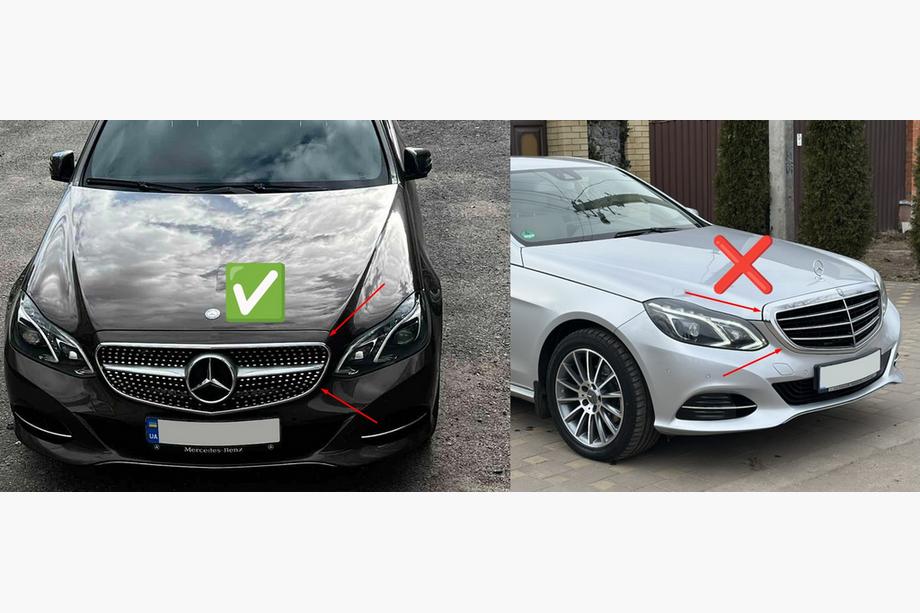 Mercedes E-class W212 2009-2016 Front Grille Diamond Silver (for Avantgarde and AMG-Line, 2013-2016) Photo 10