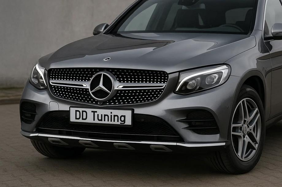Mercedes GLC coupe C253 2016-2023 Front Grille Diamond Silver (2015-2019) Without camera mount Image