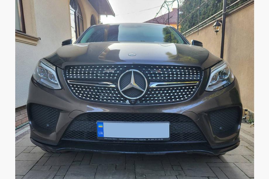 Mercedes GLE coupe C292 2015-2019 Tuning Front Grille (Diamond Black) Without Camera Photo 3