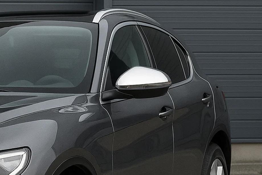 Alfa Romeo Stelvio 2016- Mirror Covers Carmos (2 pcs, Stainless Steel) Photo 1
