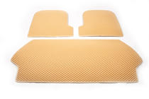 Volvo XC90 2002-2014 Trunk mat 3-piece set (EVA, beige) photo 2