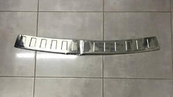 Renault Duster 2008–2017 SALE! Rear bumper protector Carmos with edge (stainless steel) photo 3
