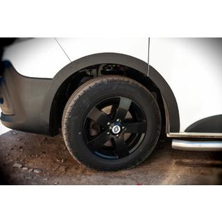 Fender flares (6 pcs, black, ABS)