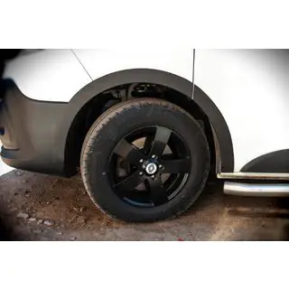 Fender flares (6 pcs, black, ABS) Opel Vivaro 2015-2019 photo 1