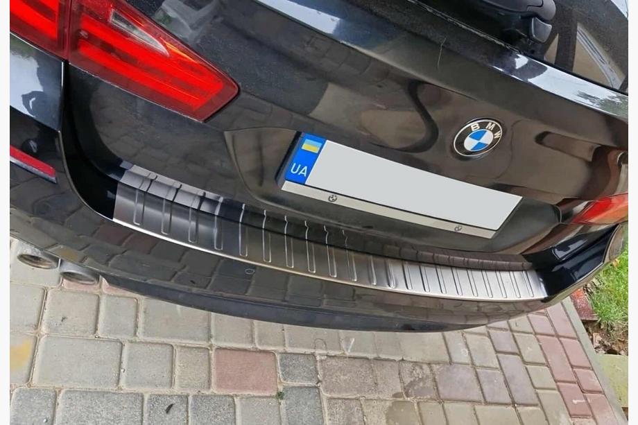 BMW 5 Series F10/F11 2010–2016 Rear Bumper Protector Carmos (SW, Stainless Steel) Image