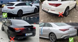 Mercedes CLA C118 2019- Rear diffuser with exhaust tips (CLA45 design) photo 4