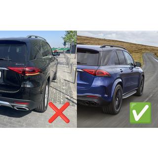 Rear diffuser with exhaust tips GLE63 Silver (2018-2026) photo 4