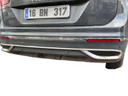 Volkswagen Tiguan 2016-2023 Exhaust Tip Covers Imitation 2020+ (3 pcs, stainless steel) photo 3