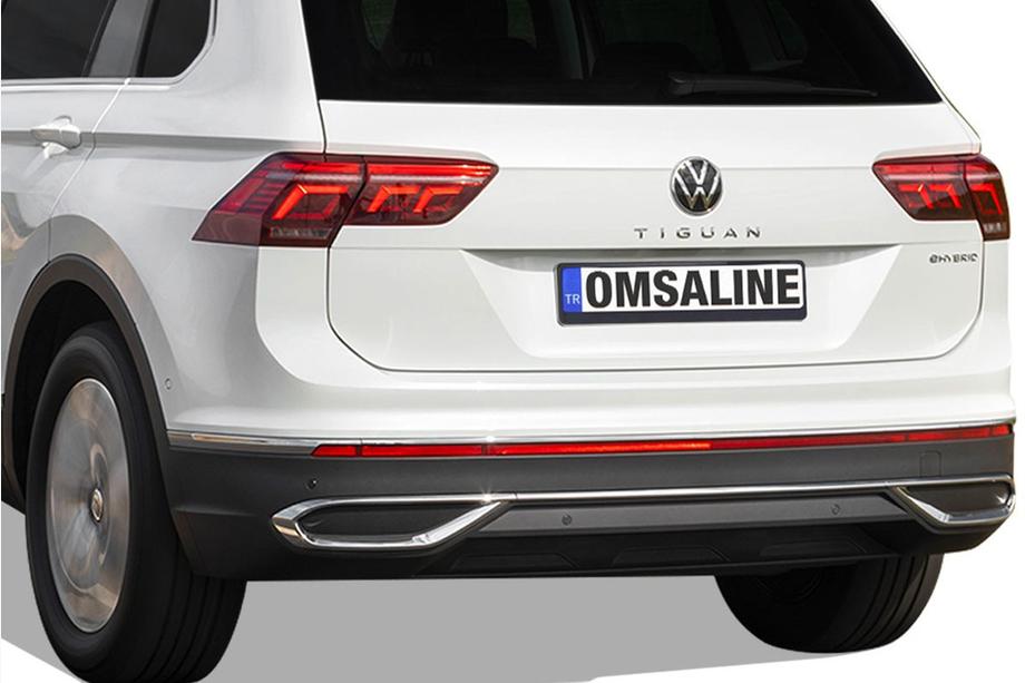 Volkswagen Tiguan 2016-2023 Exhaust Tip Covers Imitation 2020+ (3 pcs, stainless steel) Image