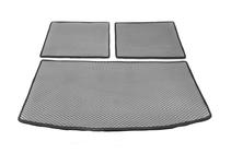 Audi Q7 2005-2015 Trunk mat 3-piece (EVA, gray) (7 seats) photo 1