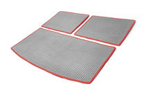 Audi Q7 2005-2015 Trunk mat 3-piece (EVA, gray) (7 seats) photo 4