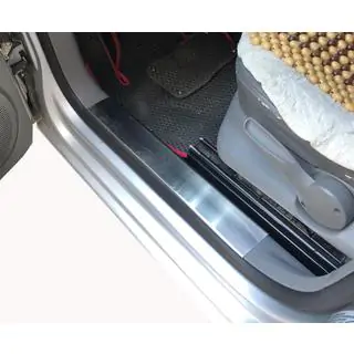 Interior door sill protectors (no logo, stainless steel) Volkswagen Caddy 2004-2010 photo 2