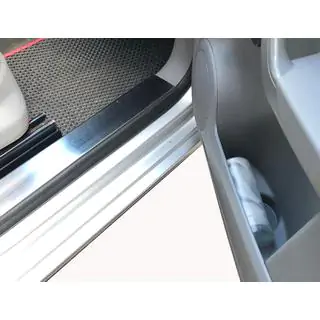 Interior door sill protectors (no logo, stainless steel) Volkswagen Caddy 2004-2010 photo 3
