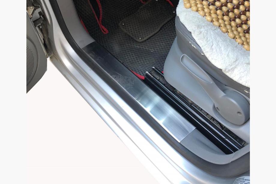 Volkswagen Caddy 2004-2010 Interior door sill protectors (no logo, stainless steel) Photo 2