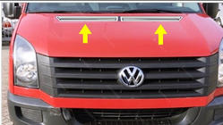 Volkswagen Crafter 2006-2016 Hood cover trim (2 pcs, stainless steel) photo 1