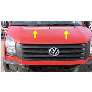 Hood cover trim (2 pcs, stainless steel) Volkswagen Crafter 2006-2016 photo 1