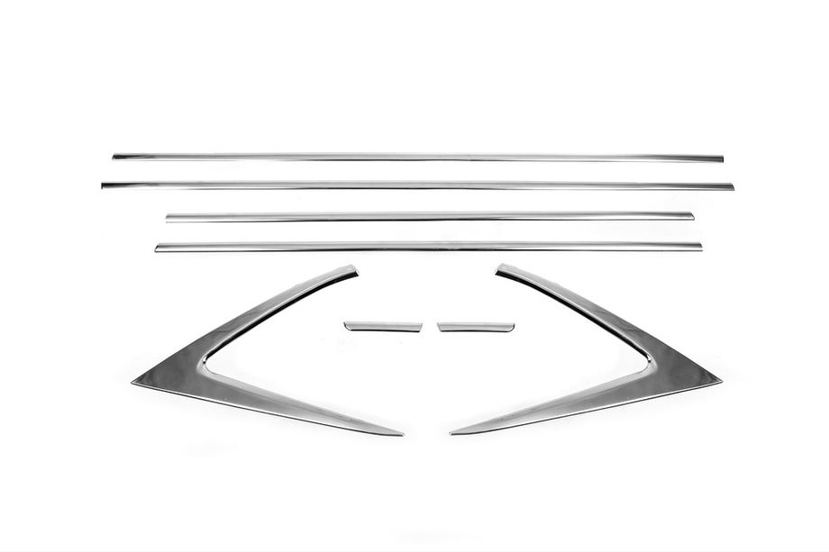 Hyundai I-20 2020- Lower Window Trim Moldings (8 pcs, Stainless Steel) Photo 2