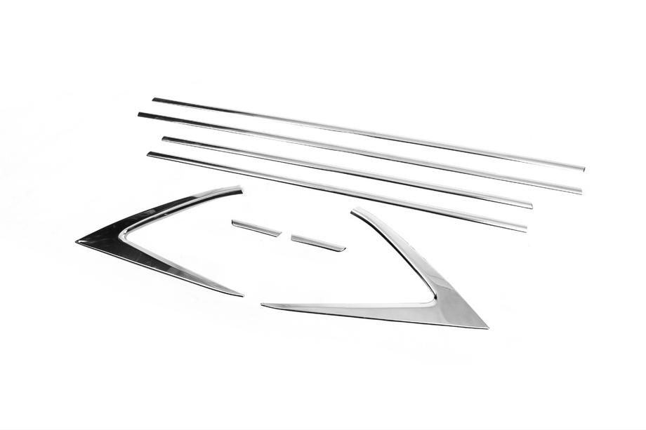 Hyundai I-20 2020- Lower Window Trim Moldings (8 pcs, Stainless Steel) Photo 3