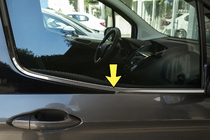 Ford Courier 2014-2023 Window Trim (2 pcs, Stainless Steel) photo 1