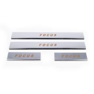 Door Sill Protectors Carmos V1 (4 pcs, Stainless Steel) Ford Focus I 1998-2005 photo 2