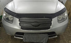 Hyundai Santa Fe 2 2006-2012 Winter grille 2005-2010 (upper) photo 1