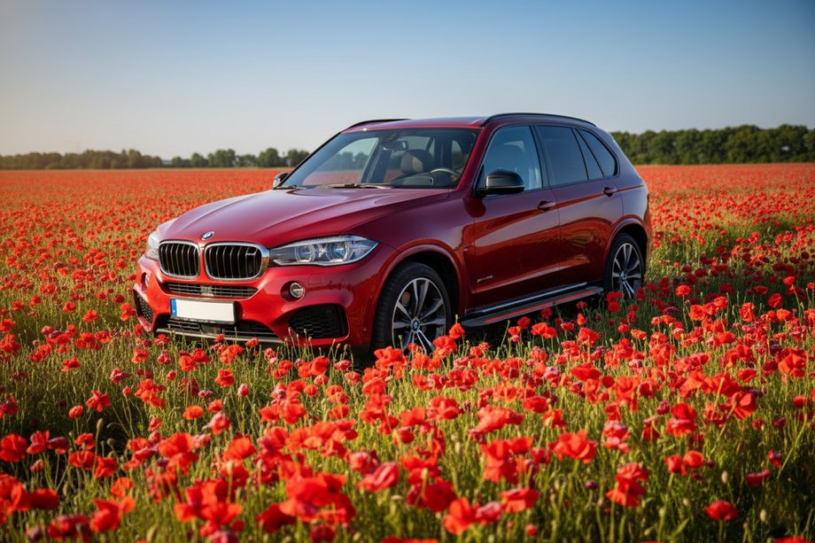 BMW X5 F15 2013-2018 Side Steps Maya Red (2 pcs, Aluminum) Image