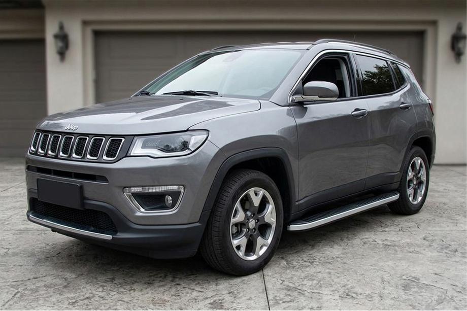 Jeep Compass 2016- Side Steps Tayga Grey (2 pcs, Aluminum) Image